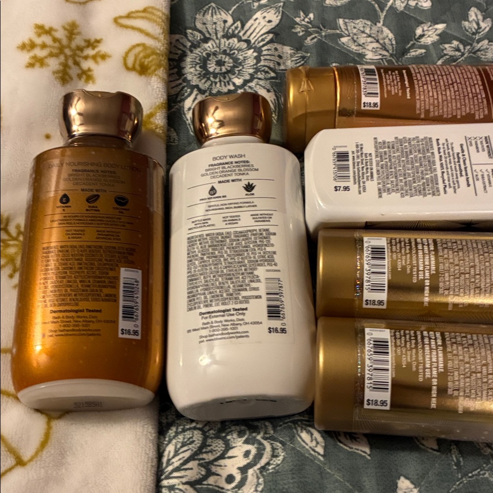 NWT BBW Touch Of Gold 6 Pc Set - Picture 5 of 5